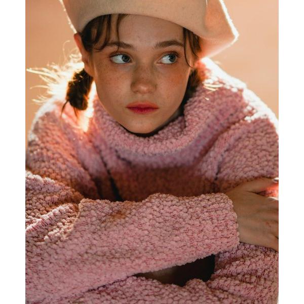 ダブルユーブイプロジェクト(WV PROJECT)   Fluffys Turtleneck Knit Pink JIKN7636