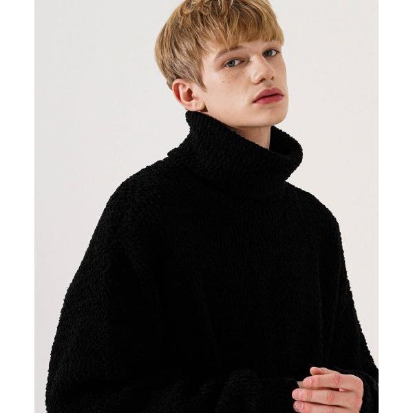 ダブルユーブイプロジェクト(WV PROJECT)   Fluffys Turtleneck Knit Black JIKN7636