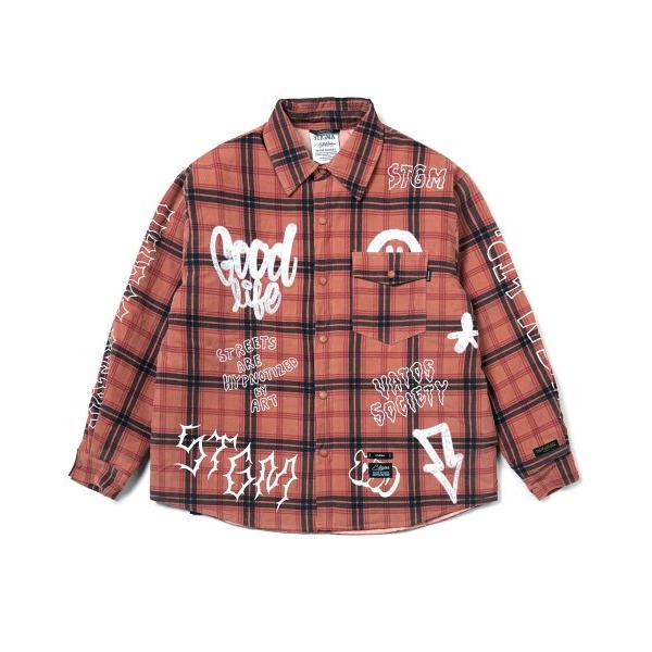 STIGMA(スティグマ) 22 BLACKBOOK PADDED OUT SHIRTS ORANGE