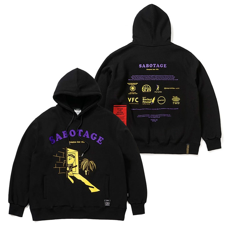 STIGMA(スティグマ)  SABOTAGE OVERSIZED HEAVY SWEAT HOODIE BLACK