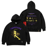 STIGMA(スティグマ)  SABOTAGE OVERSIZED HEAVY SWEAT HOODIE BLACK