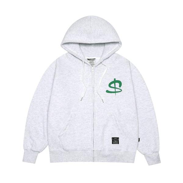 STIGMA(スティグマ) 22 DALLES HEAVY SWEAT ZIPUP HOODIE WHITE MELANGE