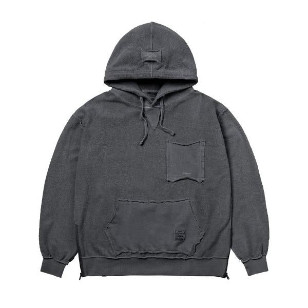 STIGMA(スティグマ) 22 INSIDEOUT PIGMENT OVERSIZED MEDIUM SWEAT HOODIE CHARCOAL