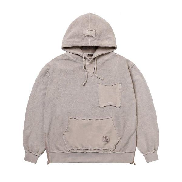STIGMA(スティグマ) 22 INSIDEOUT PIGMENT OVERSIZED MEDIUM SWEAT HOODIE BEIGE