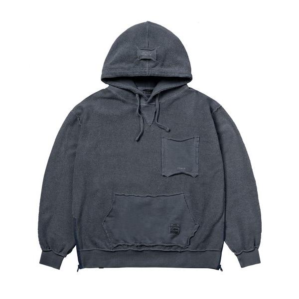 STIGMA(スティグマ) 22 INSIDEOUT PIGMENT OVERSIZED MEDIUM SWEAT HOODIE NAVY