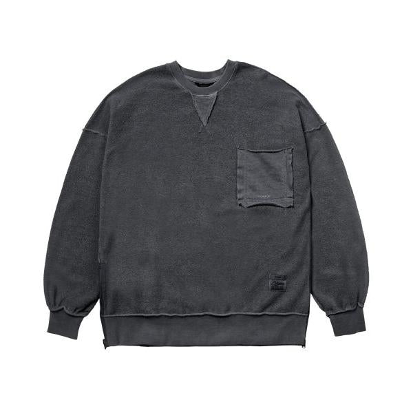 STIGMA(スティグマ) 22 INSIDEOUT PIGMENT OVERSIZED MEDIUM SWEAT CREWNECK CHARCOAL