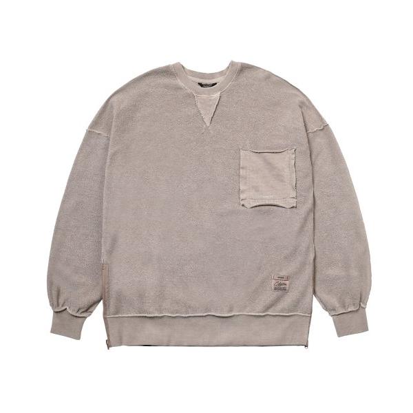 STIGMA(スティグマ) 22 INSIDEOUT PIGMENT OVERSIZED MEDIUM SWEAT CREWNECK BEIGE