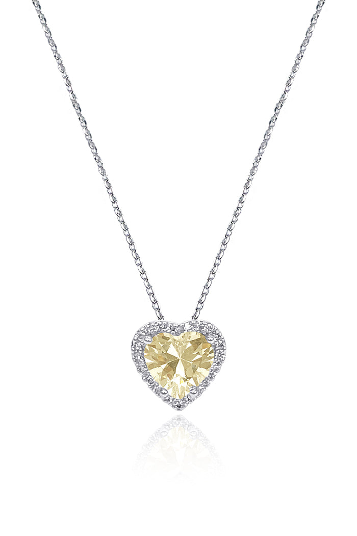 BLACKPURPLE (ブラックパープル) 	  [BLACKLABEL] Tiamo Love Crystal Necklace_Yellow