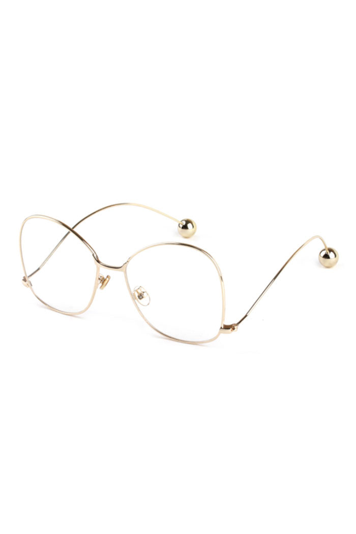 BLACKPURPLE (ブラックパープル)  Wave Dodge Glasses (Gold)