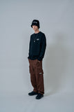 オーワイ(OY) TWIST CARGO PANTS-BROWN