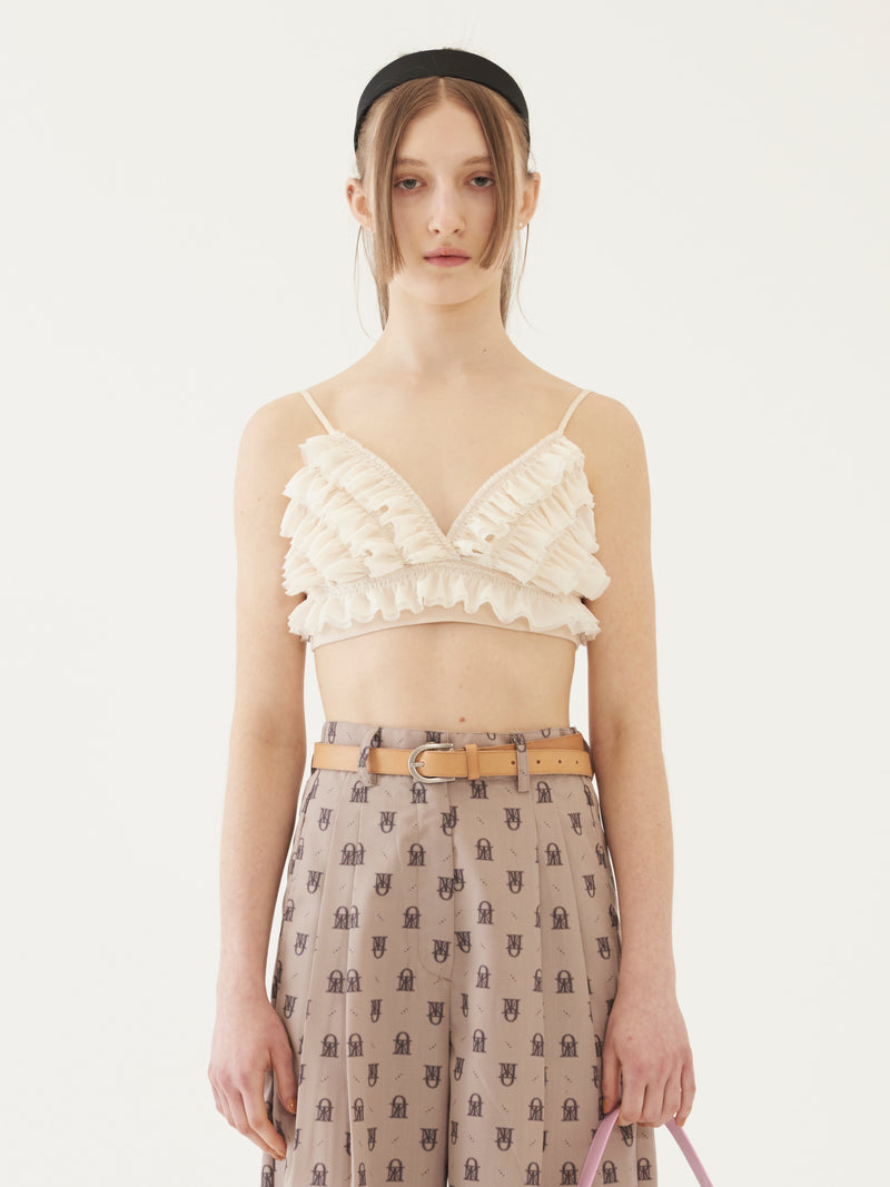 TMO BY 13MONTH（ティーエムオーバイサーティンマンス）RUFFLED BUSTIER (IVORY)