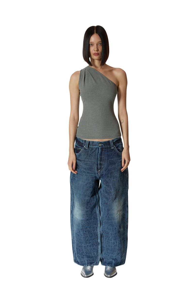 レイブレス(LABELESS)    UNFOLDED DAMAGE JEANS