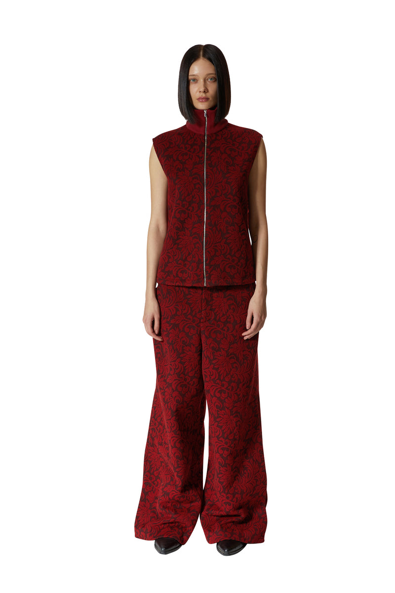 レイブレス(LABELESS)    JACQUARD SLIT TROUSERS