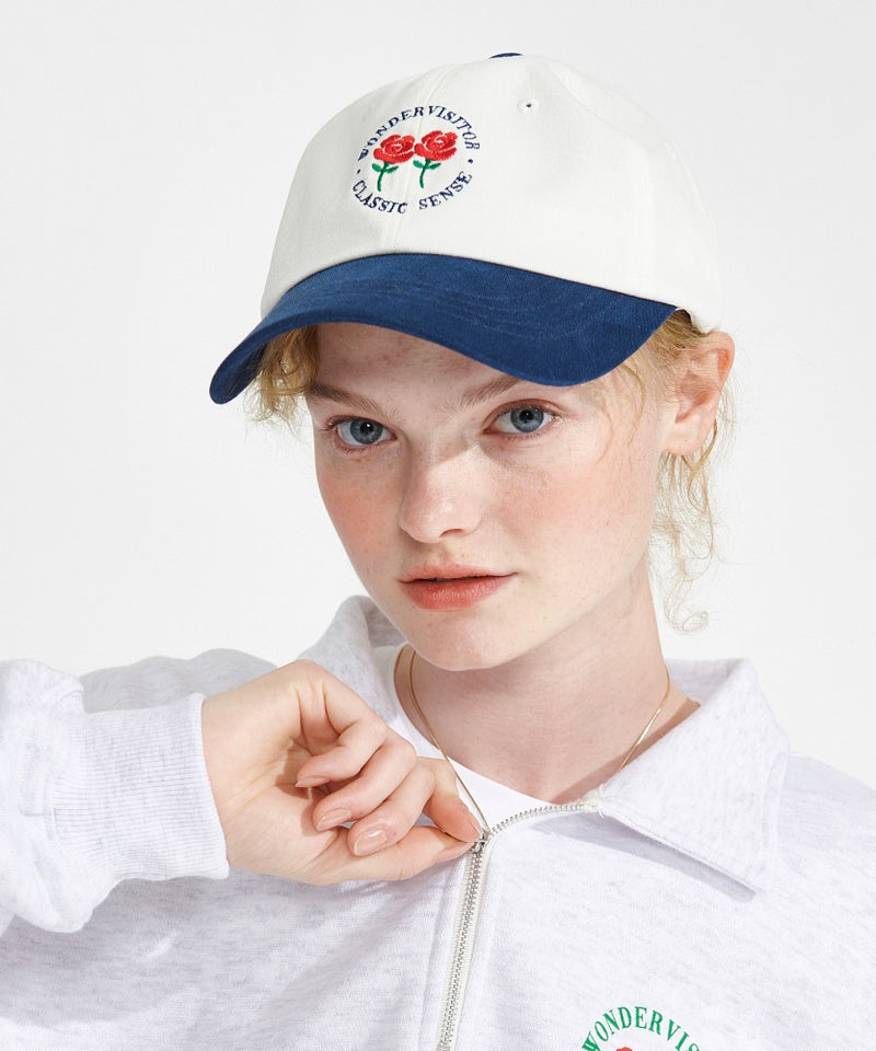 ワンダービジター(WONDER VISITOR)  Logo two-tone Ball cap