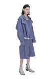 レイブレス(LABELESS) LIGHT BLUE TRENCH ANKLE PANT