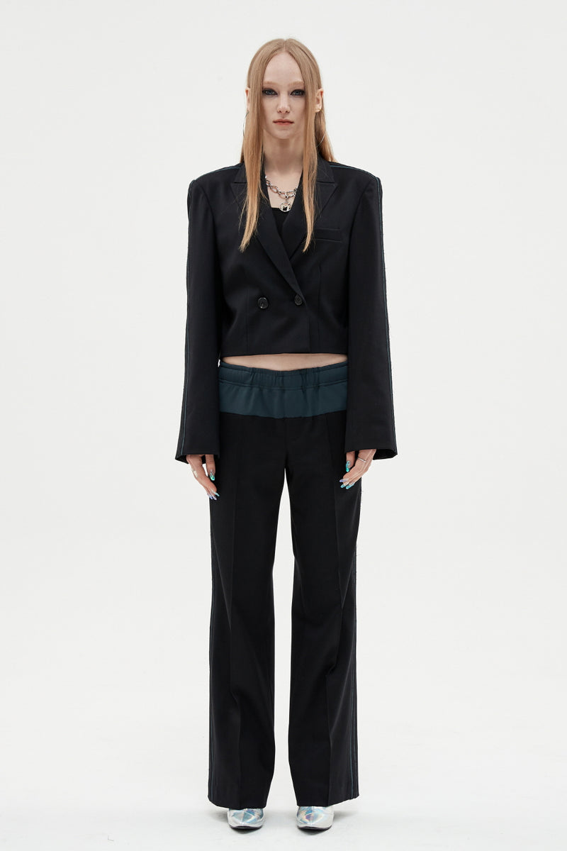 MMIC(エムエムアイシー) SLEEVE RAW CUT LINE SHORT BLAZER