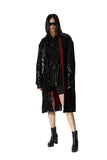 レイブレス(LABELESS)    SEQUIN BACK SLIT RAIN COAT