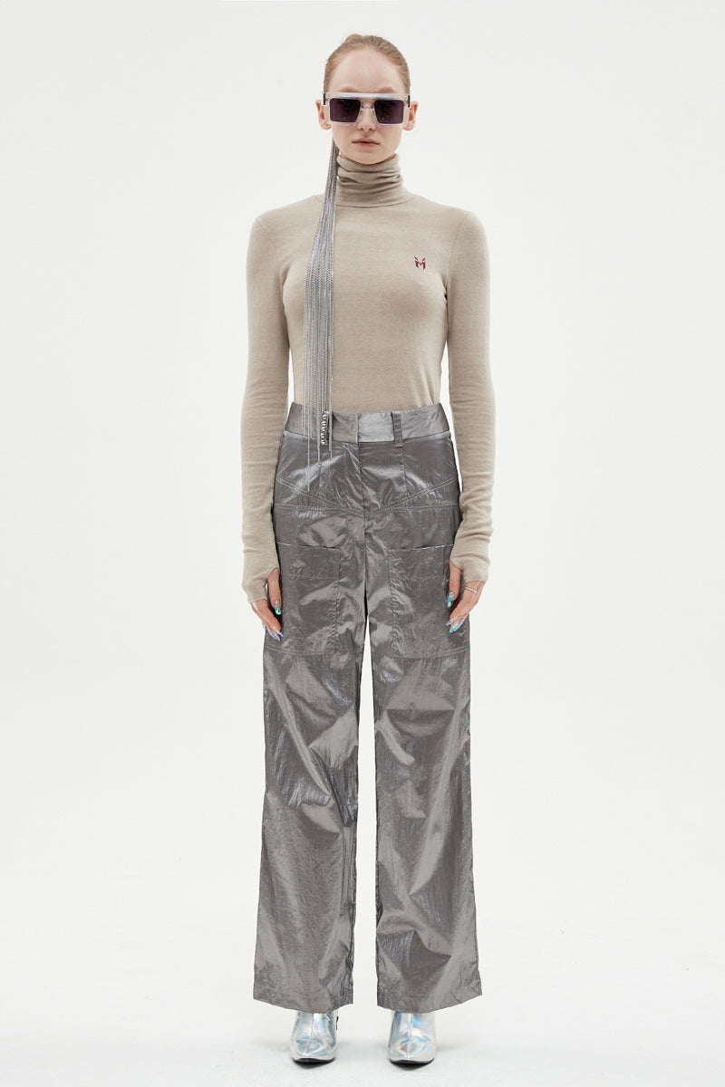 MMIC(エムエムアイシー) ENAMEL COATING WIDE PANTS