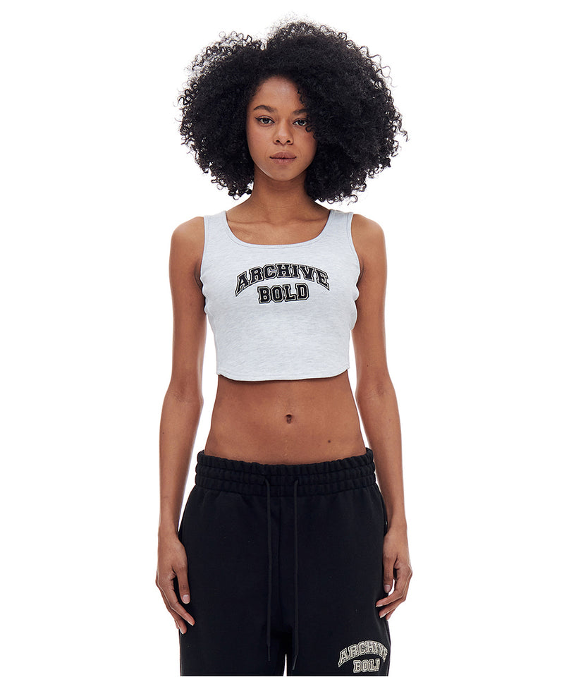 ARCHIVE BOLD (アーカイブボールド)　ARCH LOGO SWEAT TANK (LIGHT GRAY)