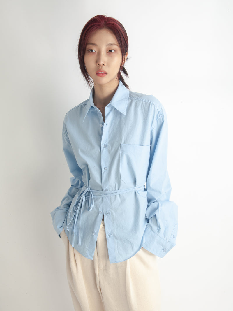 Backless round shirt