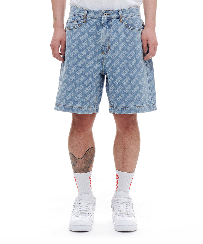 ARCHIVE BOLD (アーカイブボールド)　939 PATTERN DENIM SHORTS (LIGHT BLUE)