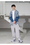 メスノウン(MASSNOUN) SL LOGO CHECK SECTION POCKET SHIRTS MSZST001-BL
