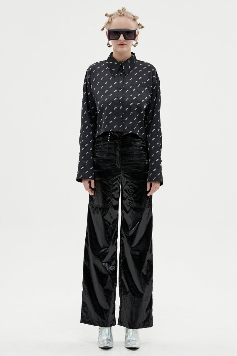 MMIC(エムエムアイシー) SATIN HYPER LOGO SHORT SHIRT