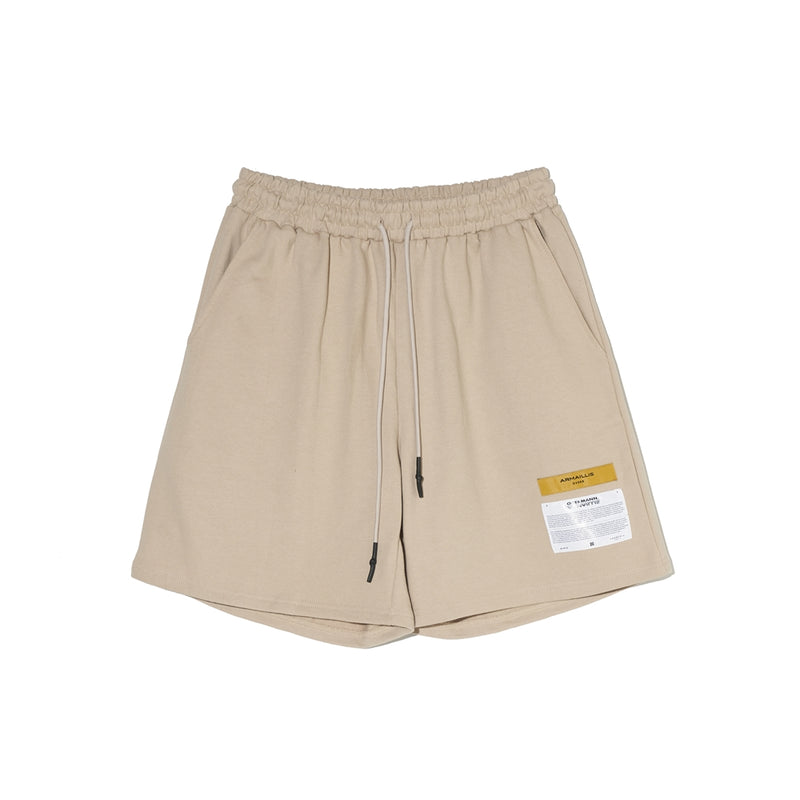 OVERR(オベルー) 21SU LABEL BEIGE COTTON SHORTS