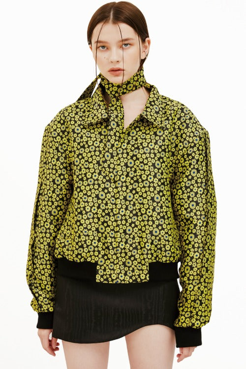 イーエスシースタジオ(ESC STUDIO) scarf blouson(flower)