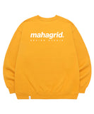 mahagrid (マハグリッド)  ORIGIN LOGO CREWNECK [MUSTARD]