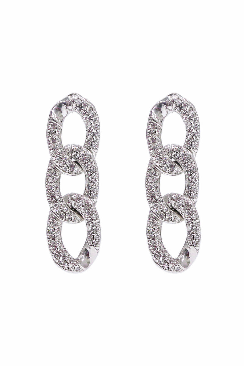 BLACKPURPLE (ブラックパープル) [BLACKLABEL] PONDELL CUBIC CHAIN EARRING