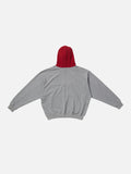 ディープリーク(DPRIQUE) CONTRAST HOODIE - RED/GREY