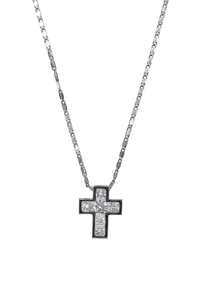 BLACKPURPLE (ブラックパープル) plumpy cross necklace