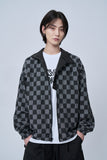 オーワイ(OY) CHECK LOGO REVERSIBLE JACKET-BLACK