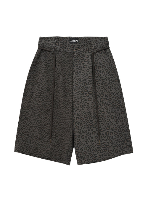 アジョバイアジョ(AJOBYAJO)          Twofold Leopard Shorts [Charcoal]
