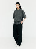 ディープリーク(DPRIQUE)   CLASSIC COTTON T-SHIRT - WASHED BLACK