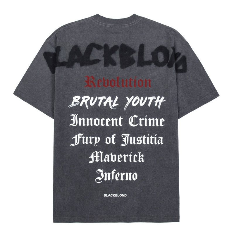 ブラックブロンド(BLACKBLOND) BBD History Pigment T-Shirt (Charcoal)