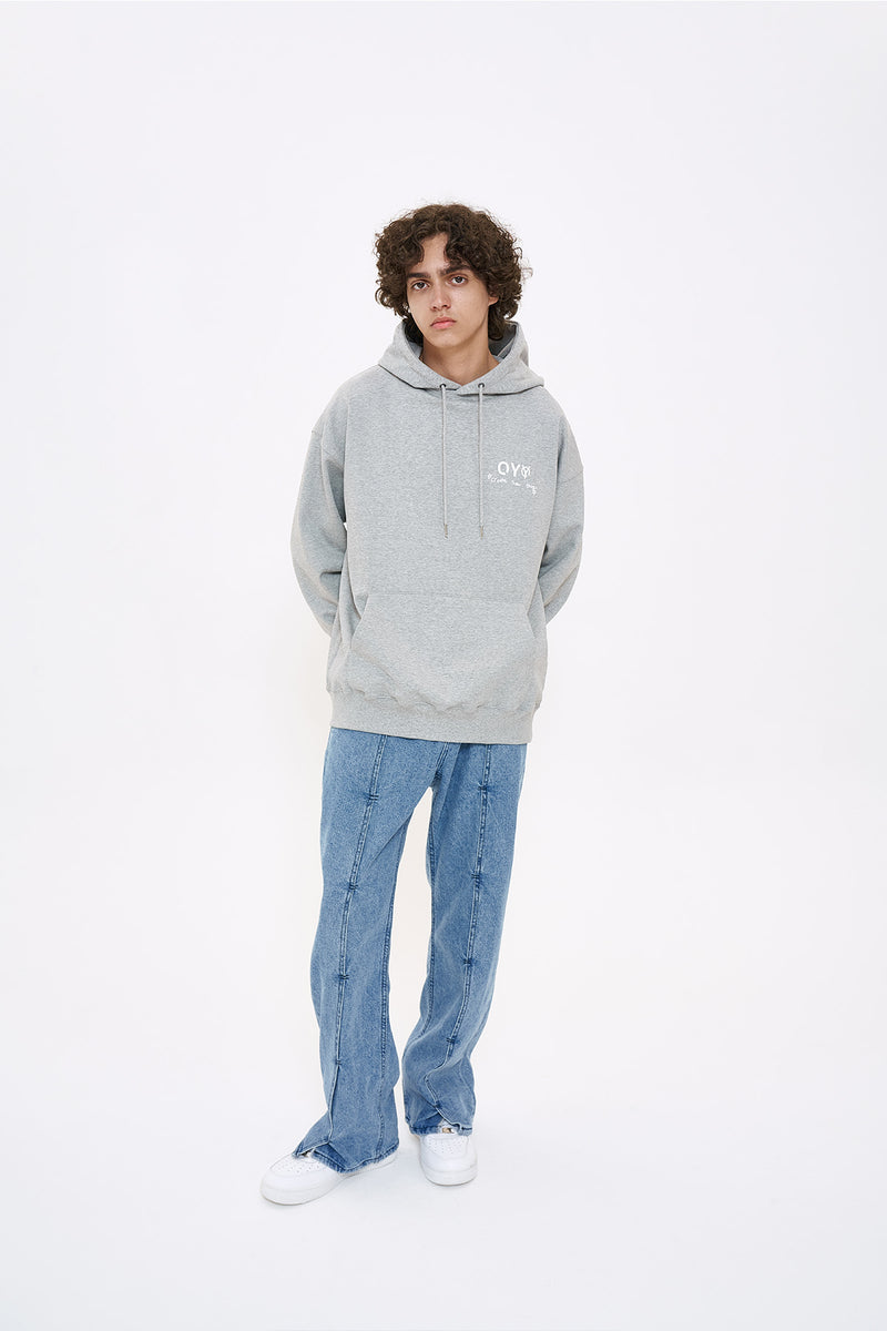 オーワイ(OY) BOSS LOGO HOODIE-GREY