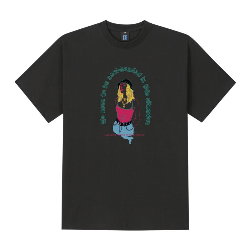 RADINEO (ラディネオ)　Cool black short-sleeved T-shirt