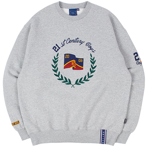 ロマンティッククラウン(ROMANTIC CROWN) CLASSIC LOGO SWEATSHIRT_GREY