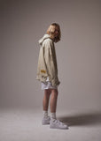 オベルー(OVERR) 20SS VELCRO PIGMENT LIGHTBEIGE HOODIE