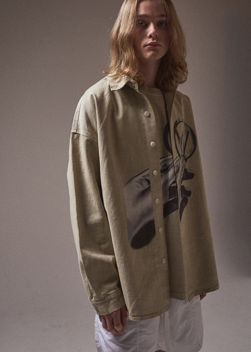 オベルー(OVERR) 20SS PIGMENT BEIGE SHIRTS