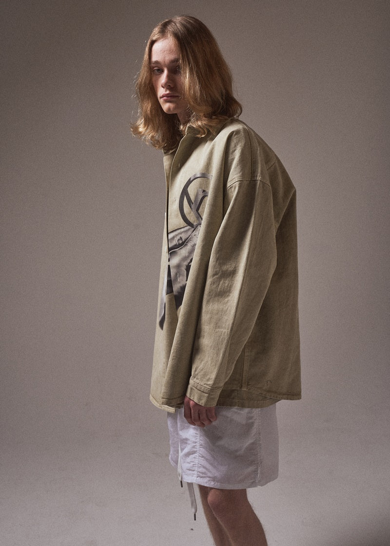 オベルー(OVERR) 20SS PIGMENT BEIGE SHIRTS