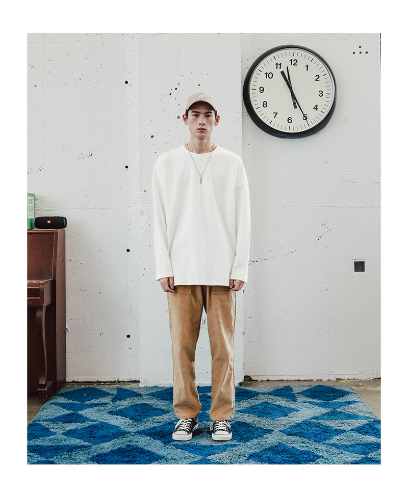 JEMUT (ジェモッ) OVERFIT LAYERED LONG T-SHIRTS IVORY KJLT2153