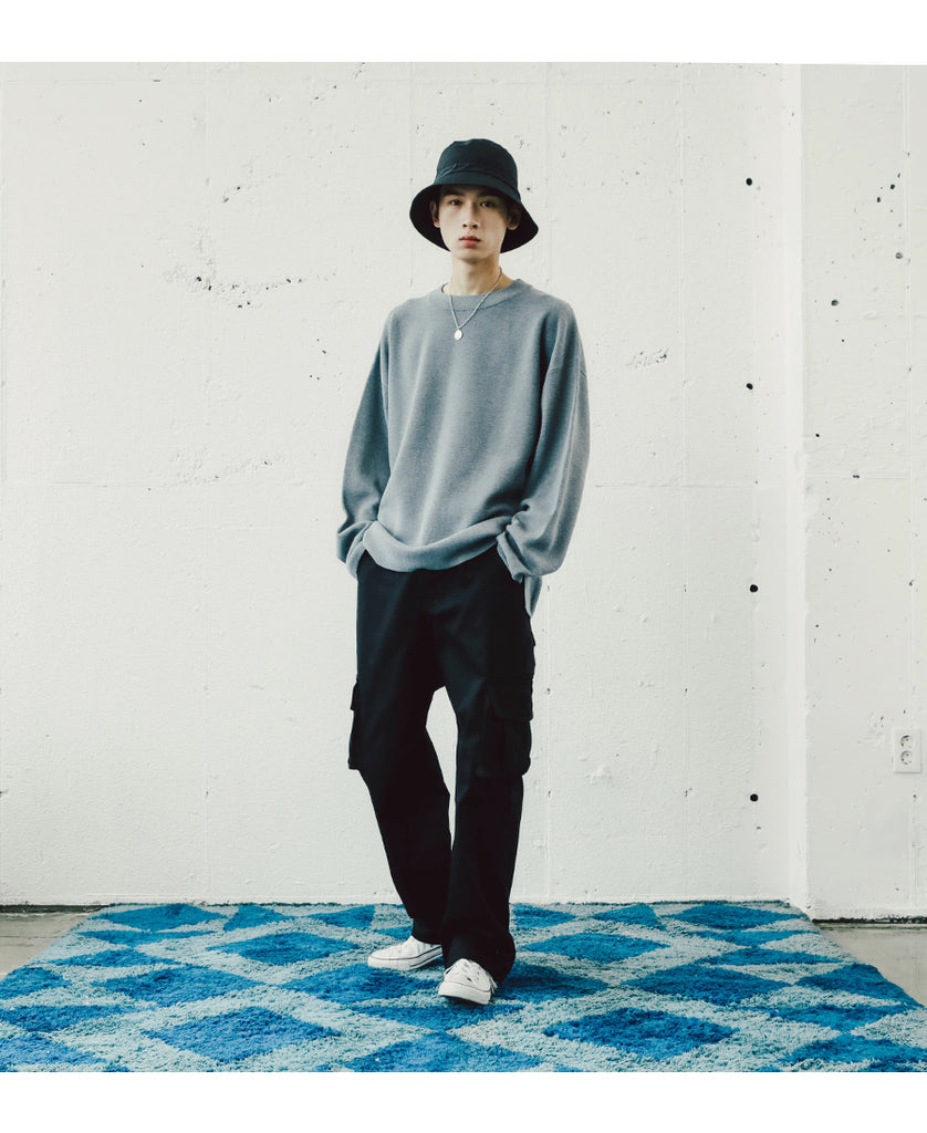 JEMUT (ジェモッ) YOUTH WIDE CARGO PANTS 4COLOR BLACK YHLP2159