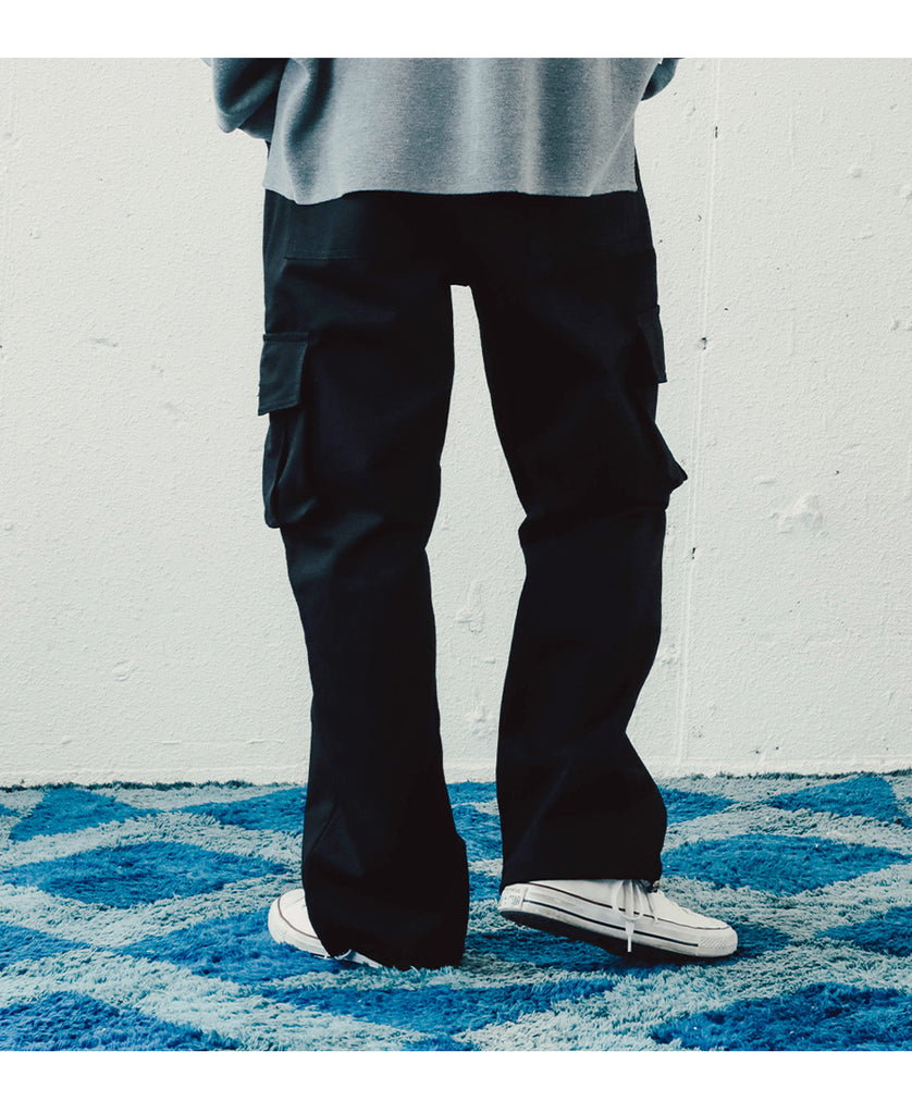 JEMUT (ジェモッ) YOUTH WIDE CARGO PANTS 4COLOR BLACK YHLP2159