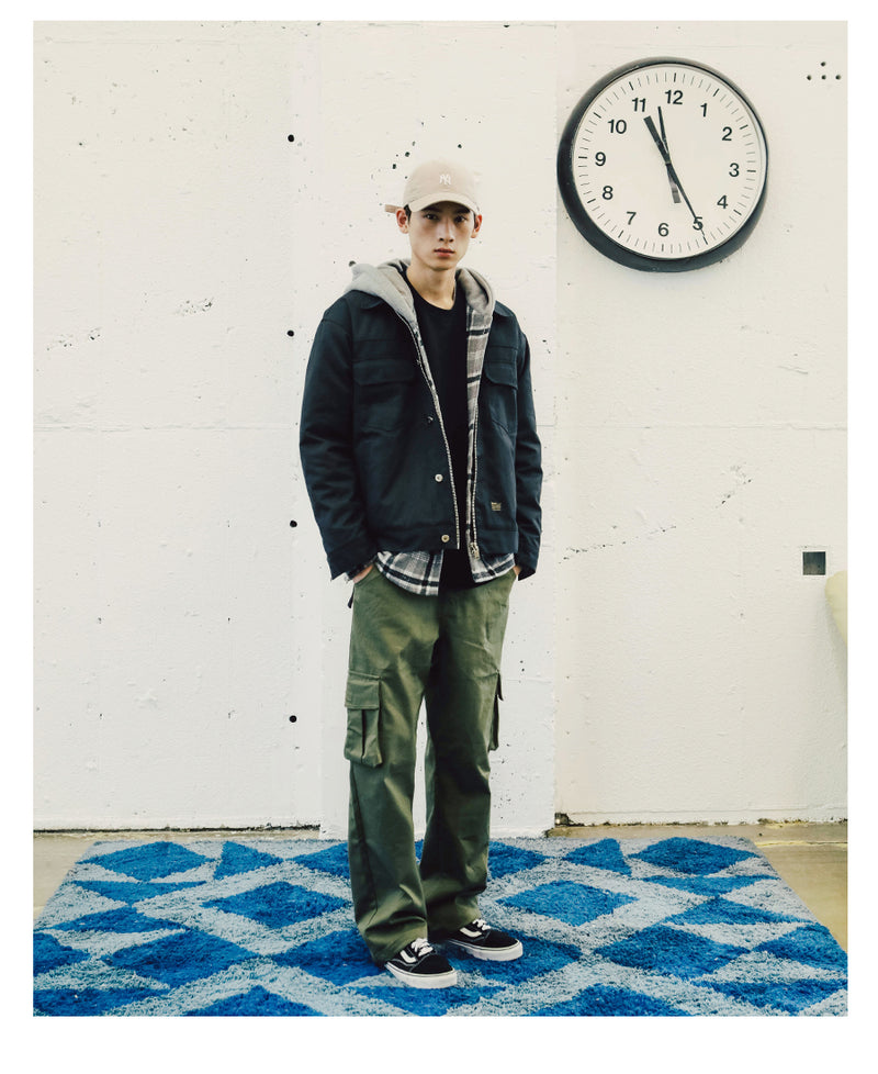 JEMUT (ジェモッ) YOUTH WIDE CARGO PANTS 4COLOR KHAKI YHLP2159