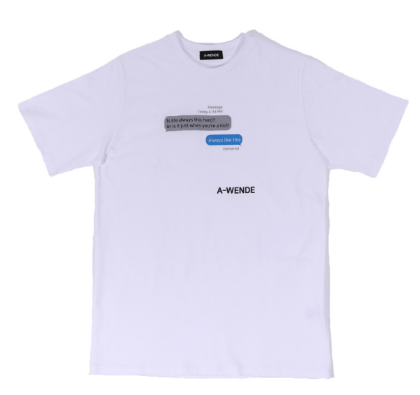 オウェンド(A-WENDE) message T-shirt