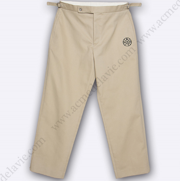 アクメドラビ(acme' de la vie) ADLV COTTON PANTS BEIGE Beige cotton pants