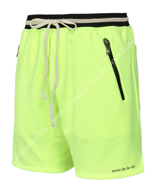 アクメドラビ(acme' de la vie) ADLV ZIPPER TRAINNING SHORT PANTS NEON YELLOW